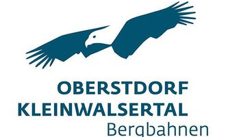 A logo with a stylized eagle and the text "Oberstdorf Kleinwalsertal Bergbahnen". It symbolizes recreational activities in the mountains. | © OBERSTDORF · KLEINWALSERTAL BERGBAHNEN Logo