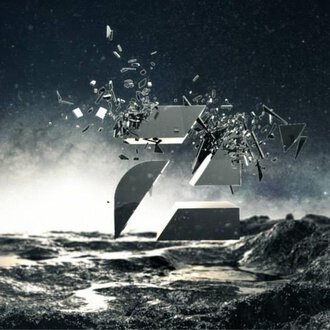 A dynamic logo made up of broken fragments. The background is dark and conveys a futuristic atmosphere.