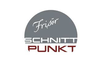 Ein minimalistisches Logo für einen Friseursalon namens "Schnitt Punkt". Es zeigt den Schriftzug in einer eleganten und modernen Schriftart. | © Frisör Schnittpunkt | Ingrid Frick Logo