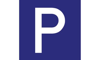 A simple, stylized logo with a large white "P" on a blue background. The design is modern and clear. | © Parkplatz